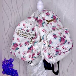 🌷 Juicy Couture 🌷 Pair of 2 White & Pink Floral Backpacks